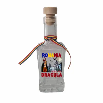 Dracula romania, sticla cu mesaj patrata, 250 ml, model divgs318 26